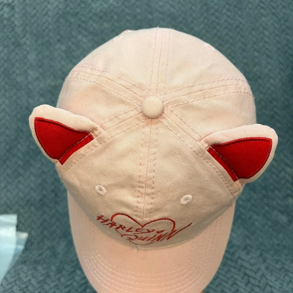 DC Comics Birds of Prey Harley Quinn Pink Baseball Cap Hat with Ears 0918